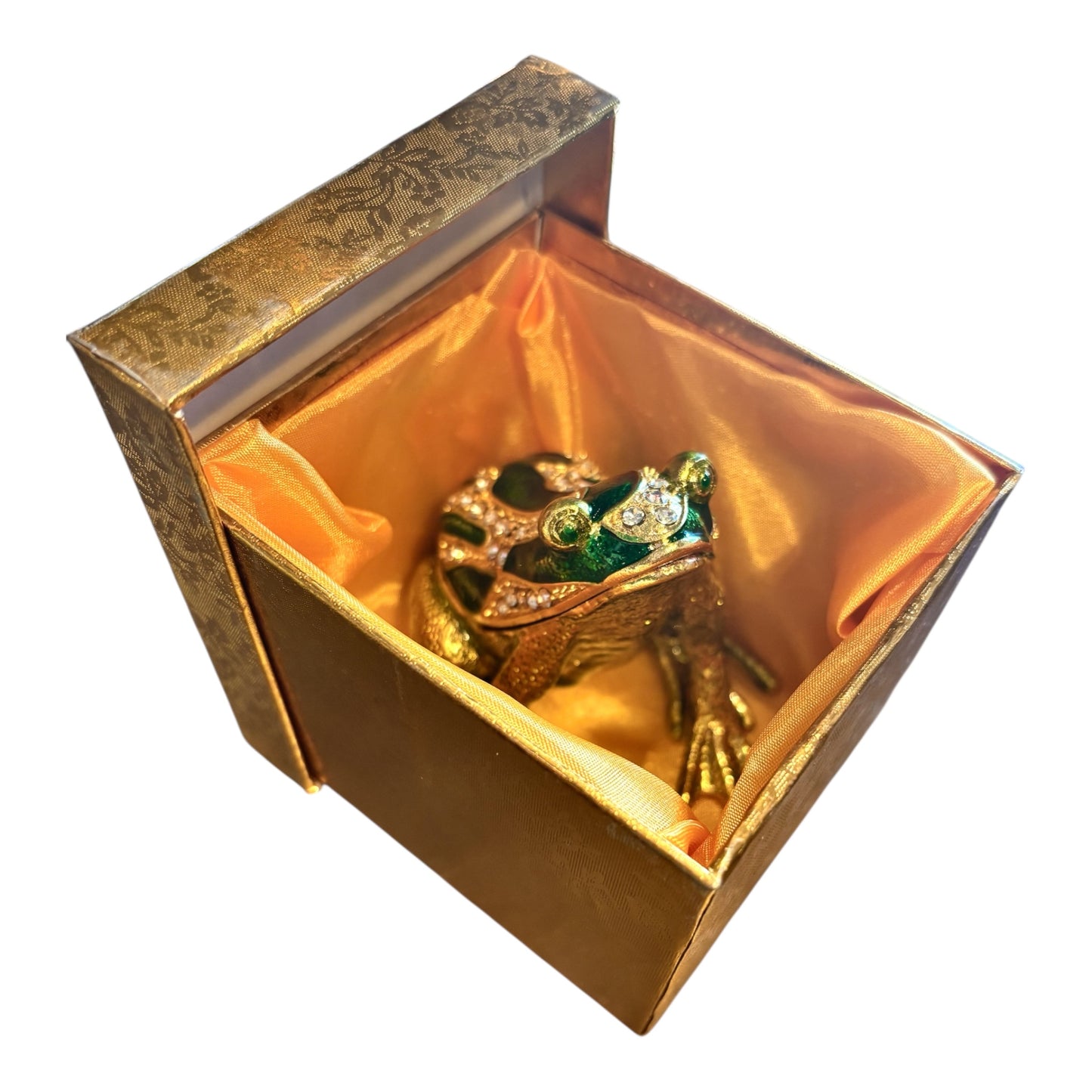 Jewel Enameled Frog Trinket Box