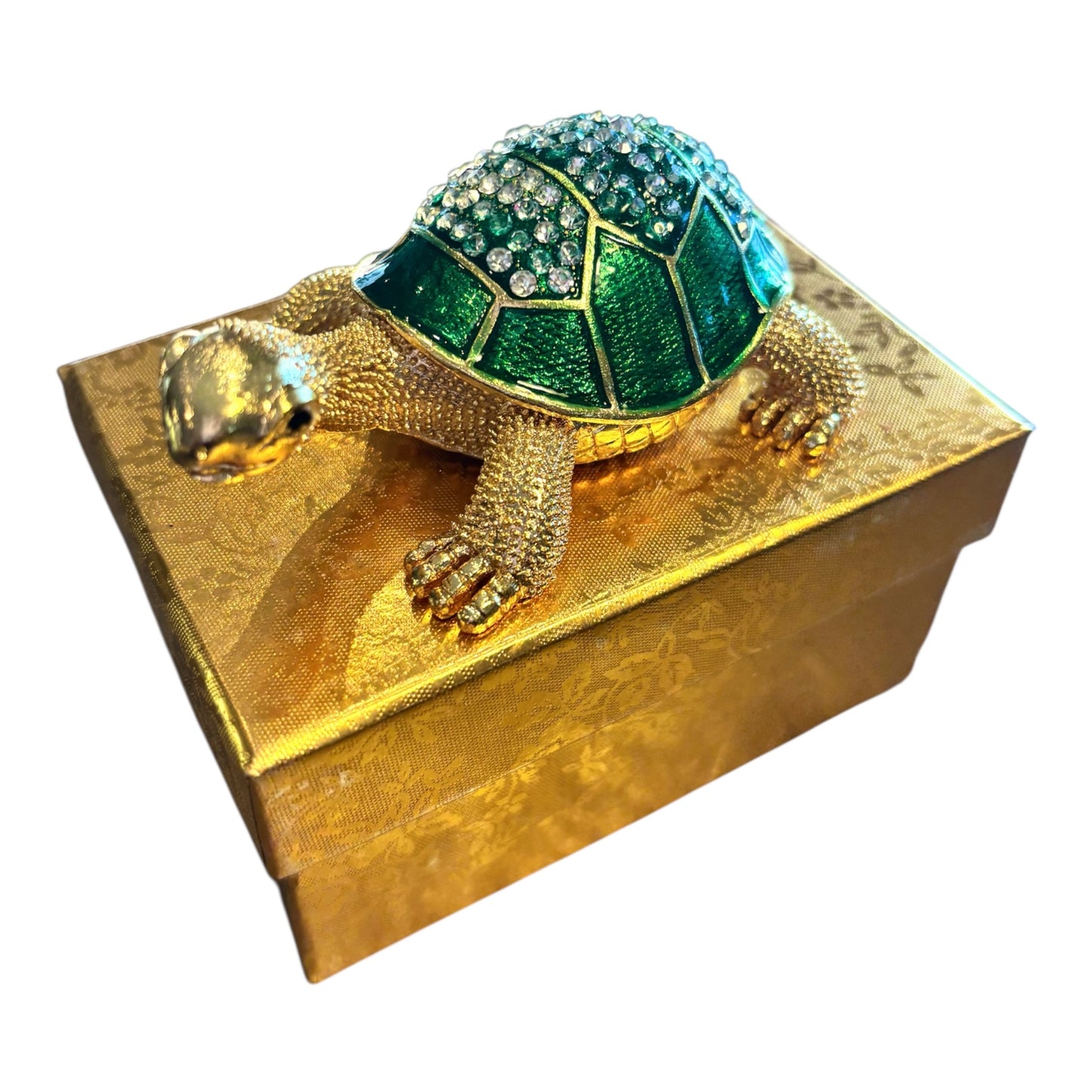 Jewel Enameled Tortoise Trinket Box
