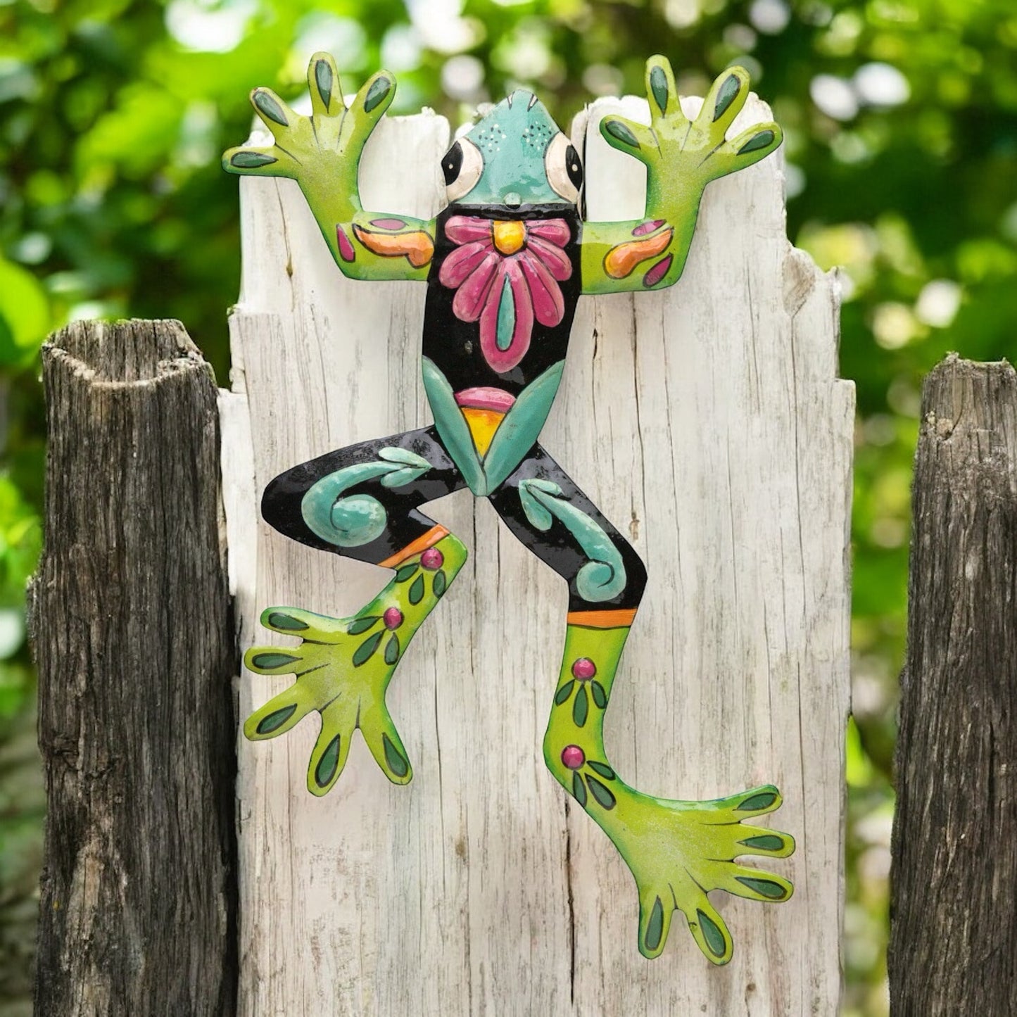 Hand Painted Steel Frog