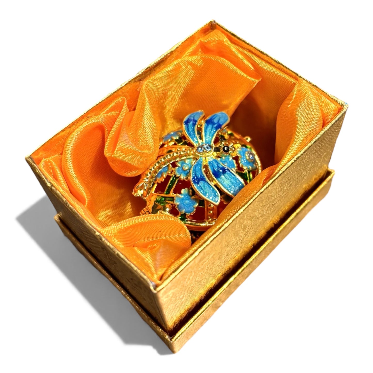 Jewel Enameled Dragonfly Trinket Box
