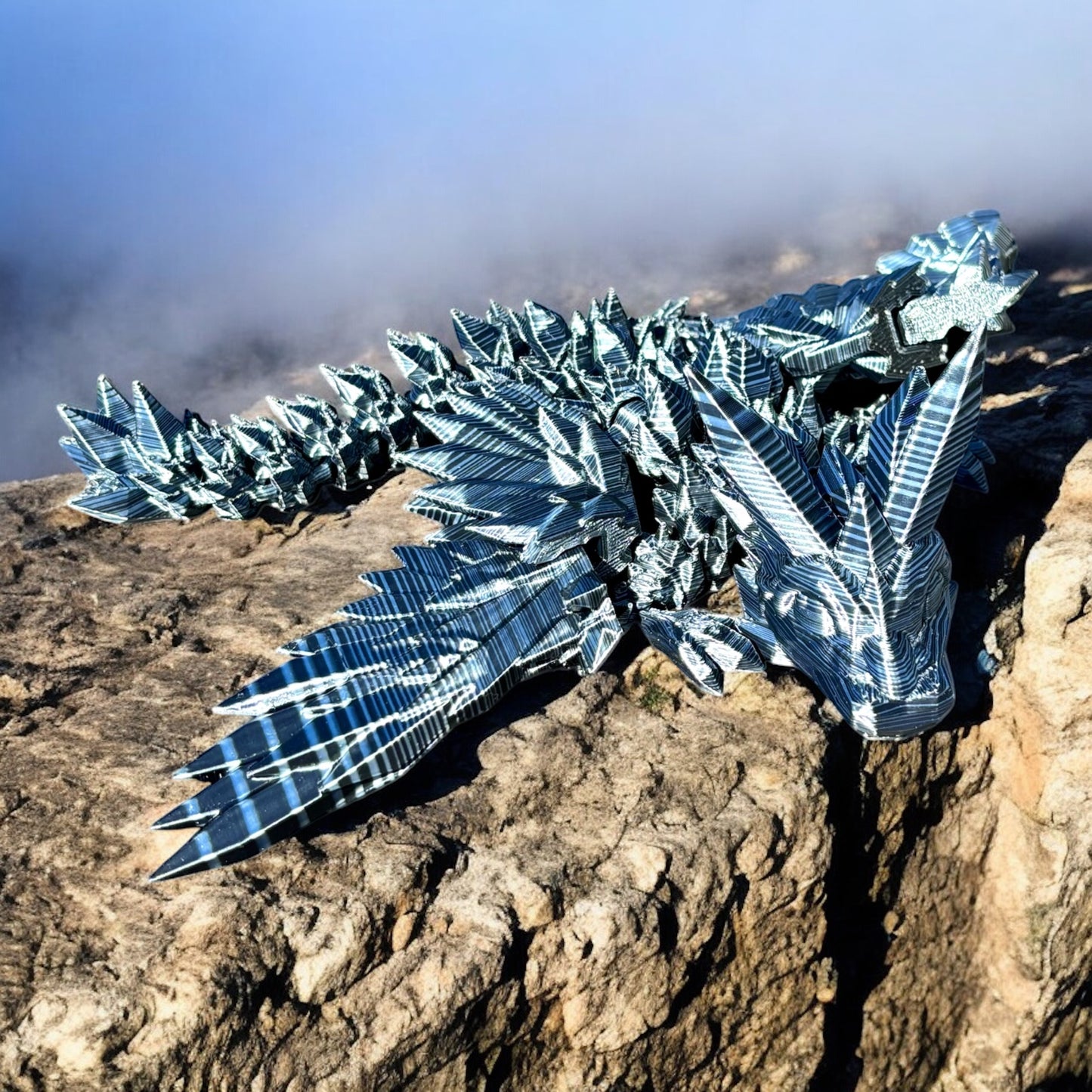 Metallic Armoured 3D Printed Dragon