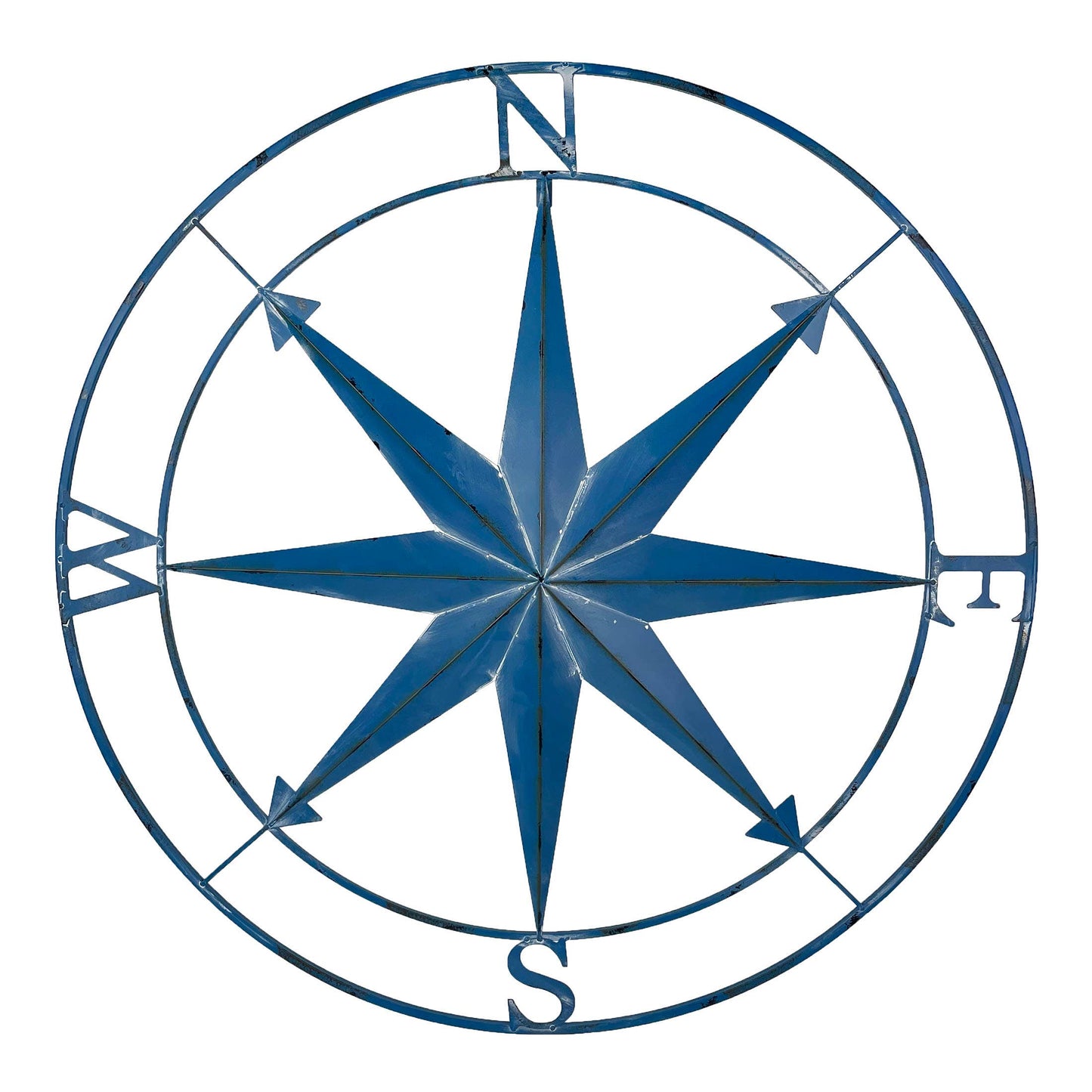 Oversized Indoor Outdoor Metal Compass Wall Sculpture