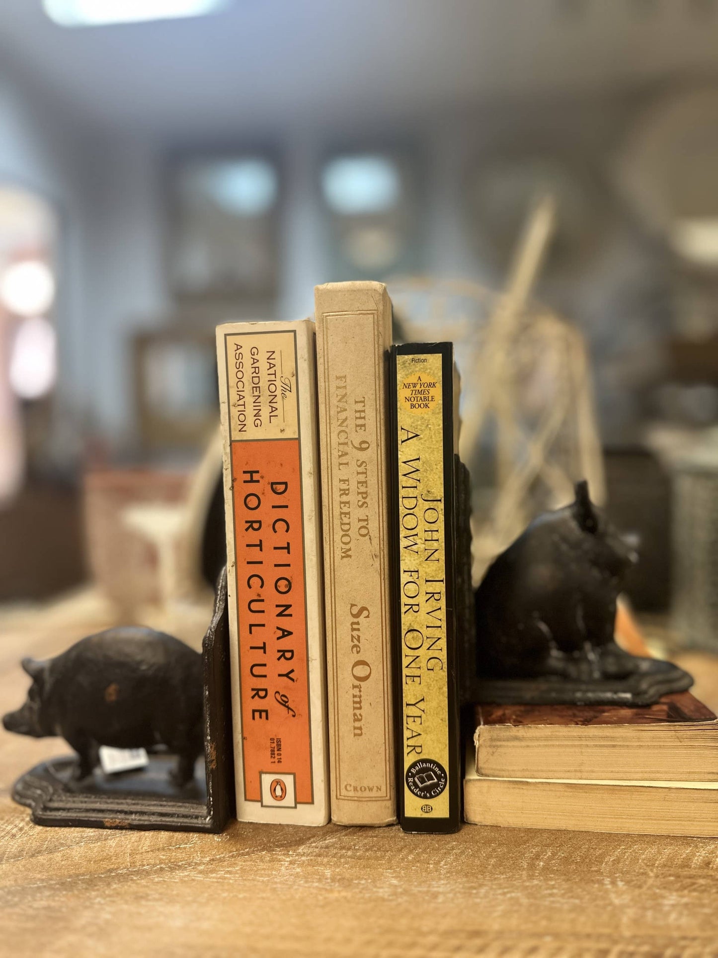 Cast Iron Pig Bookend Pair (set of 2)