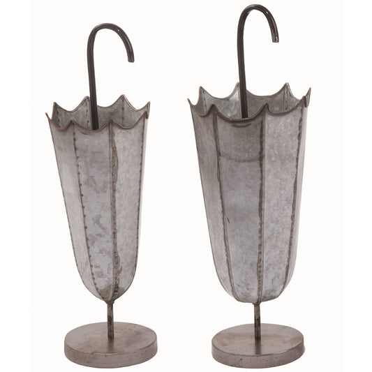 Galvanized Umbrella Container (Set of 2)