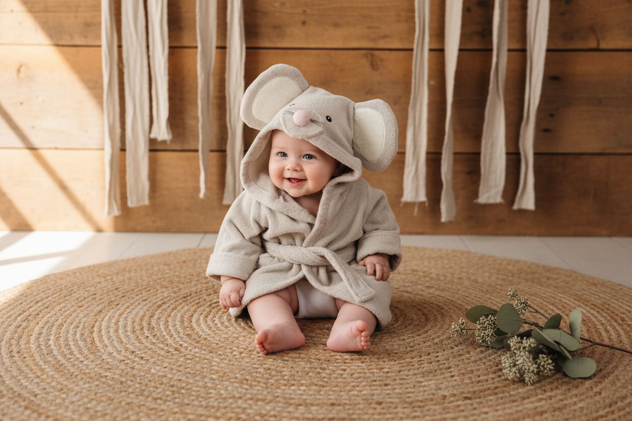 Baby Bath Towel – Earthy Background
