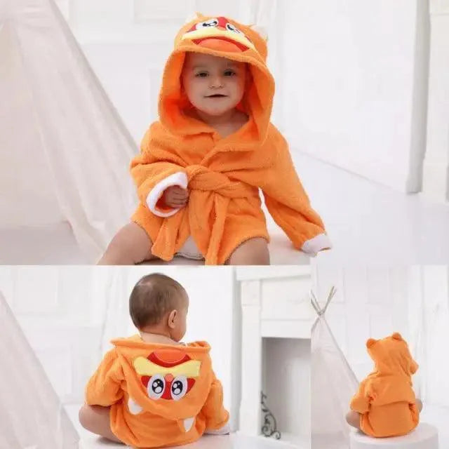 Cartoon Animal Hooded Baby Bath Towel – Multiple Designs