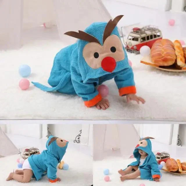Cartoon Animal Hooded Baby Bath Towel – Multiple Designs