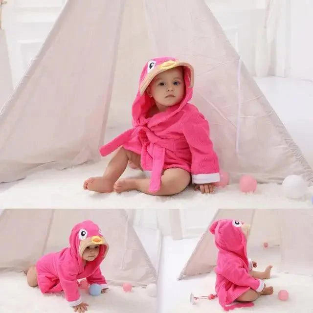 Cartoon Animal Hooded Baby Bath Towel – Multiple Designs