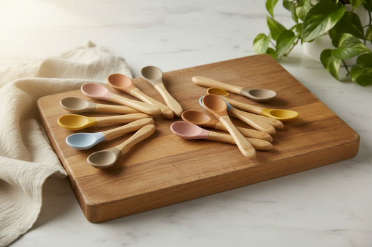 Baby Feeding Spoons with Linen