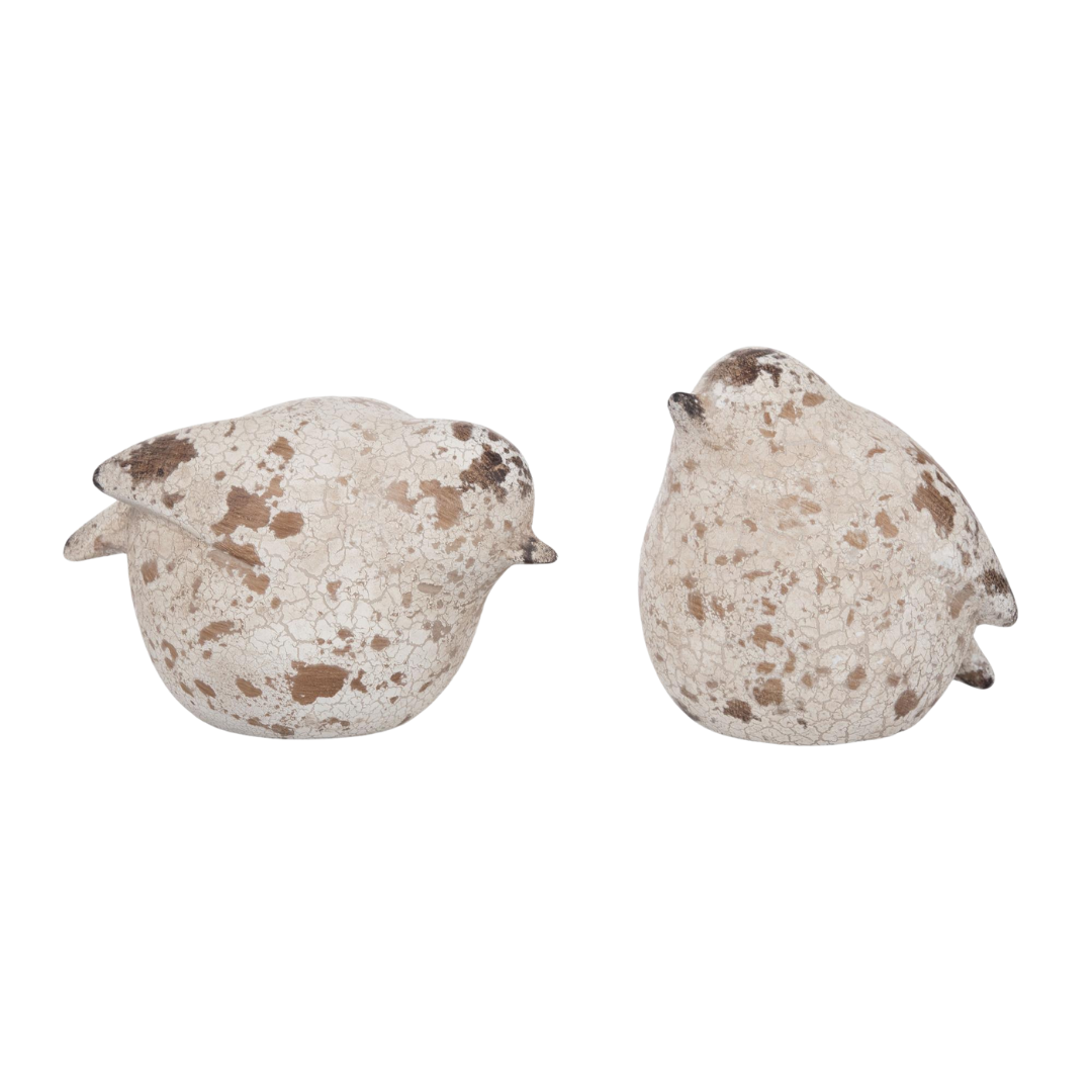 Charming Terracotta Chubby Birds Set of 2