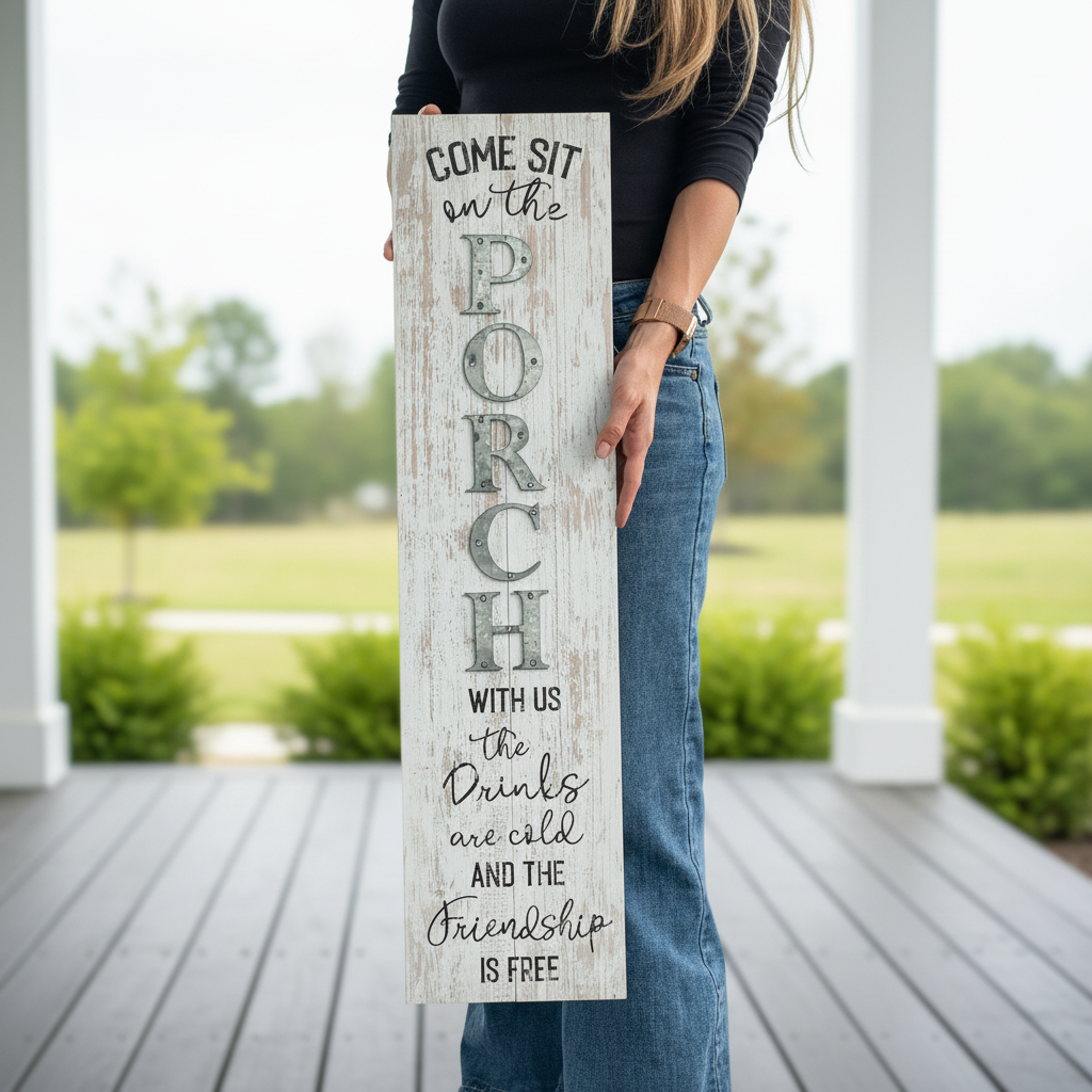 Brighter Come Sit Porch Sign