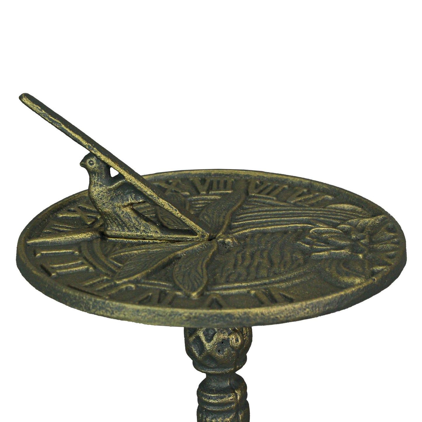 Cast Iron Verdigris Dragonfly Sundial