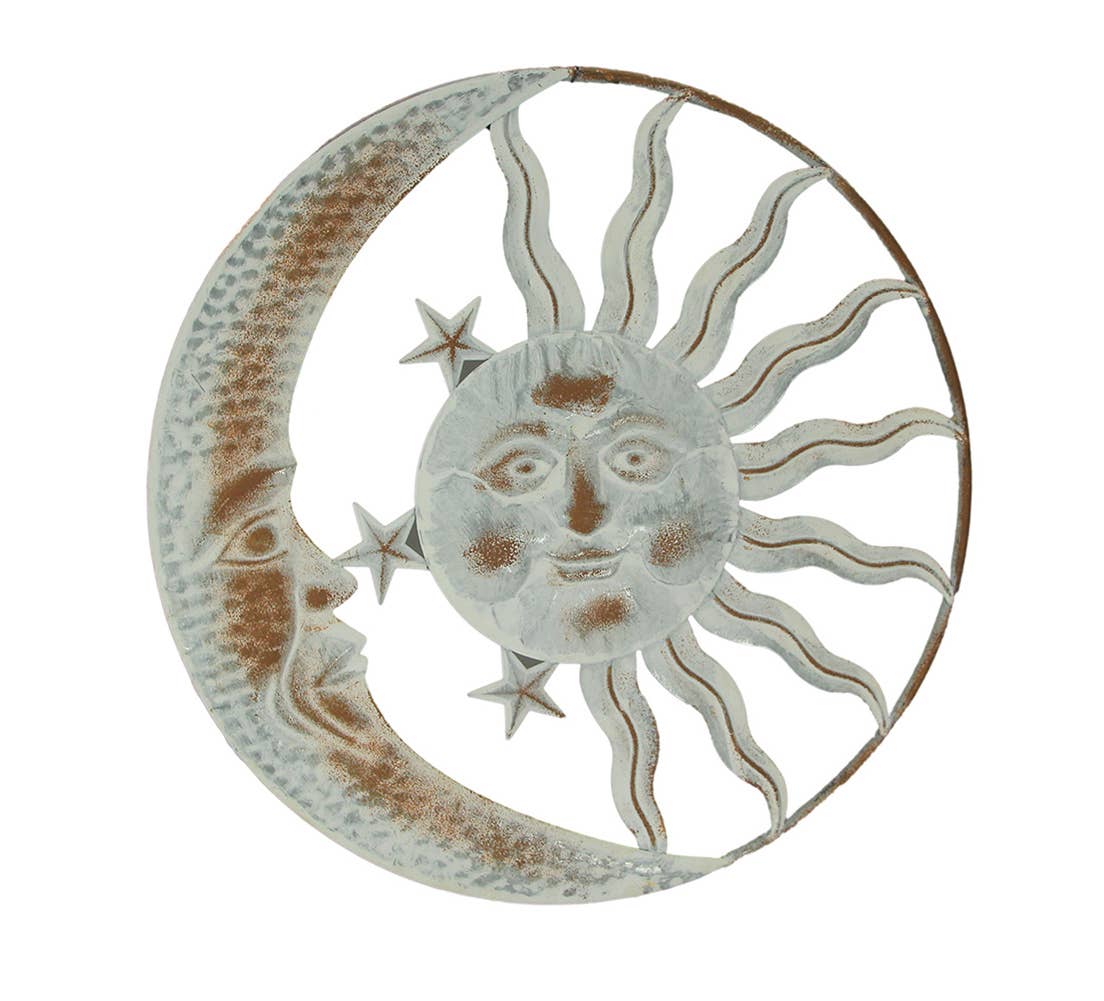Sun Moon and Stars Metal Art