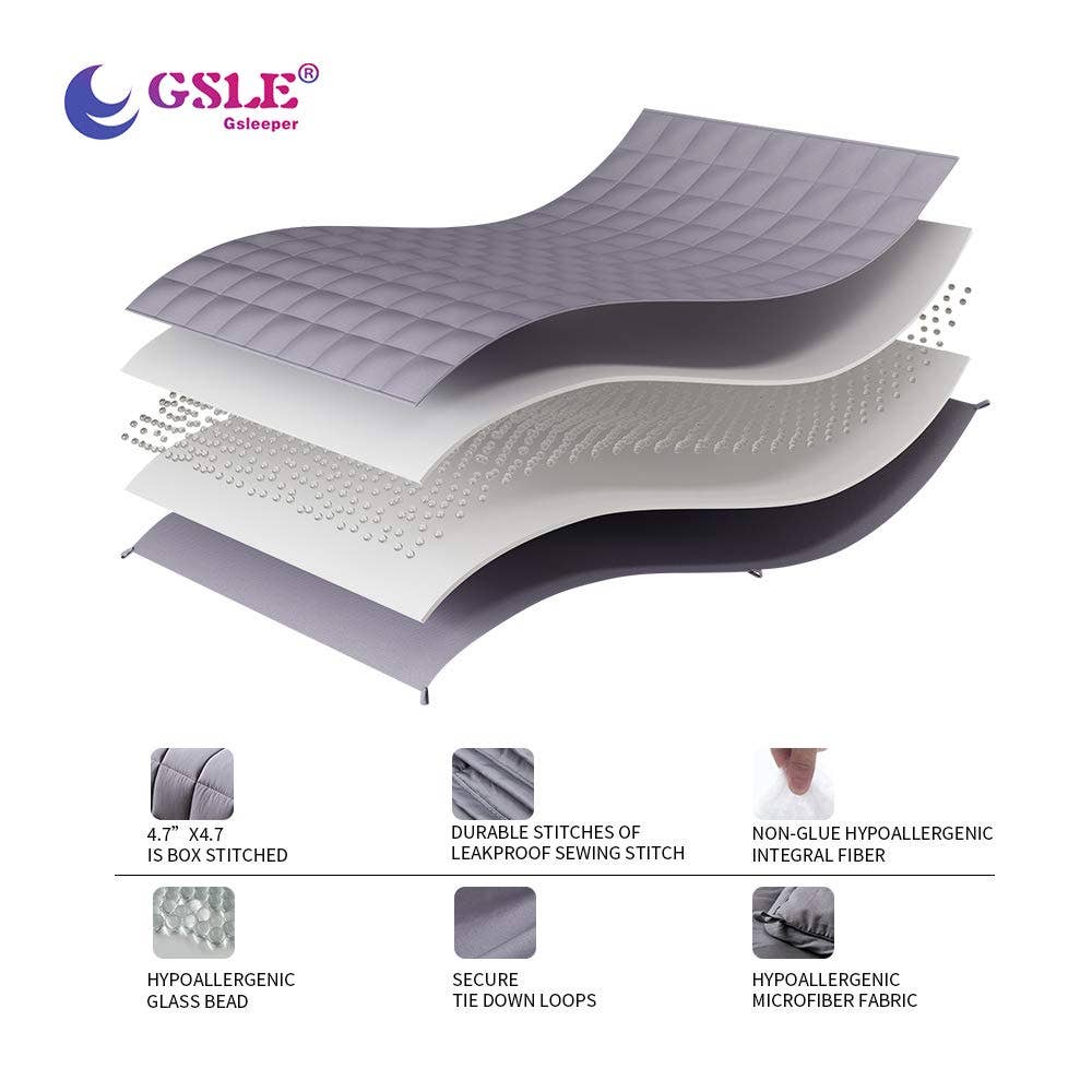 12 Lb Weighted Blanket/Throw Glass Beads with Tote Bag