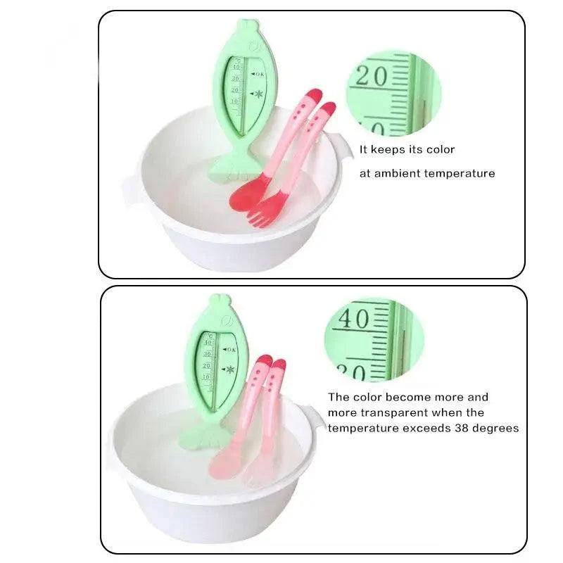 Baby Eco Suction Cup Food Bowl with Lid & Temperature Sensing Spoon - Assortment