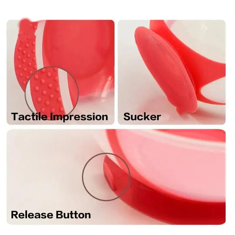 Baby Eco Suction Cup Food Bowl with Lid & Temperature Sensing Spoon - Assortment