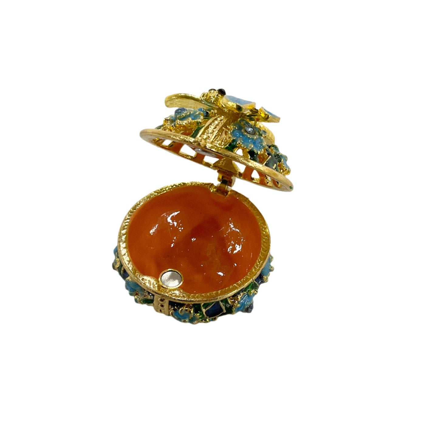 Jewel Enameled Dragonfly Trinket Box