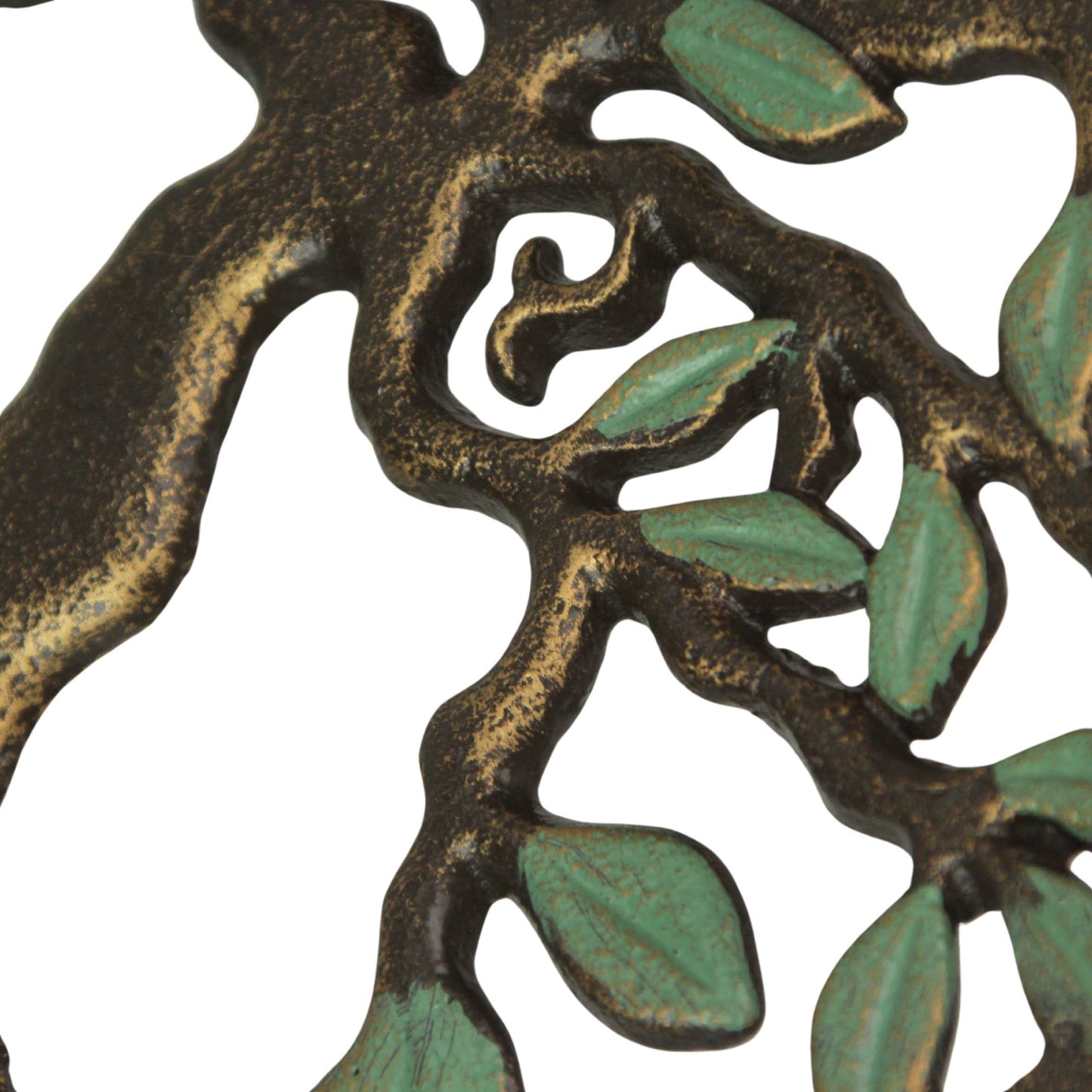 Cast Iron Tree of Life Trivet Antique Gold Finish