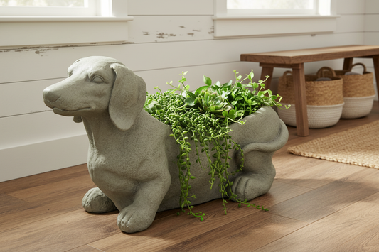 Dachshund Planter - Indoor Floor (Longer & Leaner)