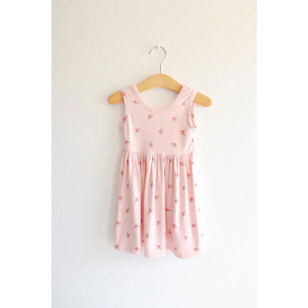 Bamboo Adventure Daisy Twirl Dress (Pink with Floral Print)