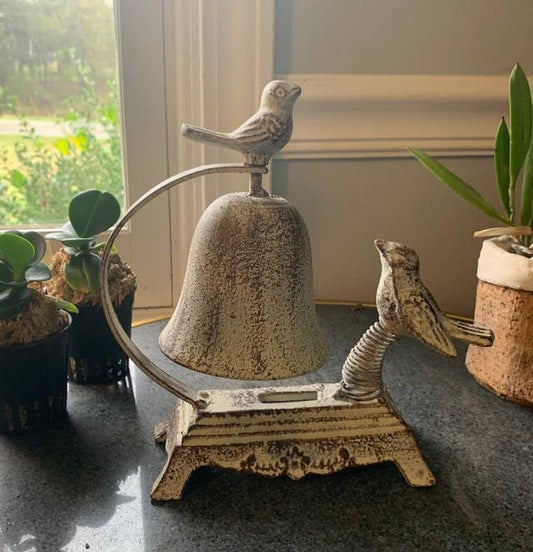 Rustic Cast Iron Bird Bell