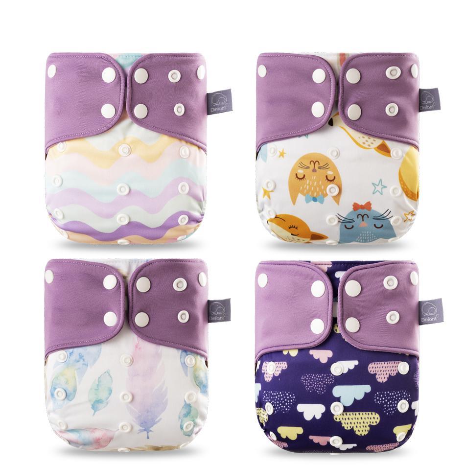 Eco-friendly Reusable Waterproof Diaper - Multiple Designs (Set of 4)