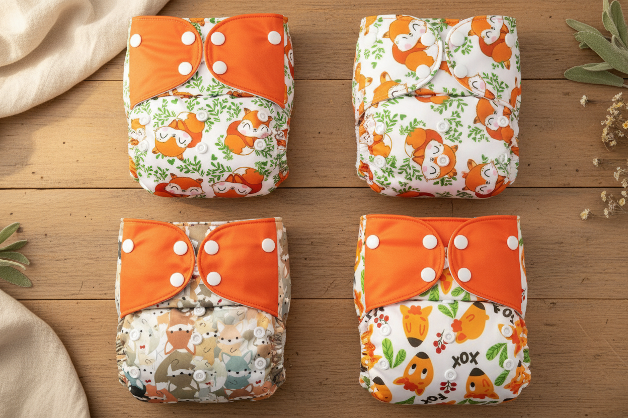Eco-Friendly Cloth Diapers - Earthy Background