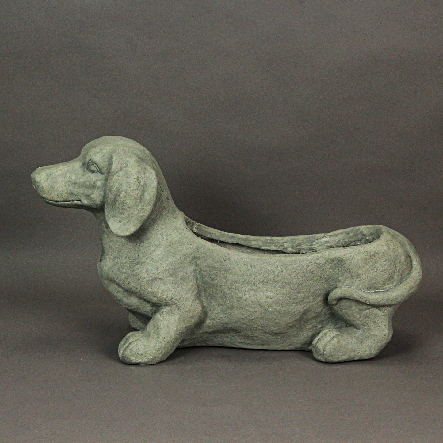 Rustic Dachshund Dog Planter