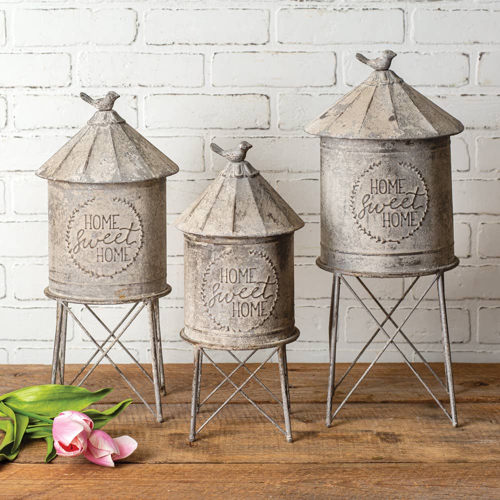 Rustic Farmhouse Silo Containers (set of 3)