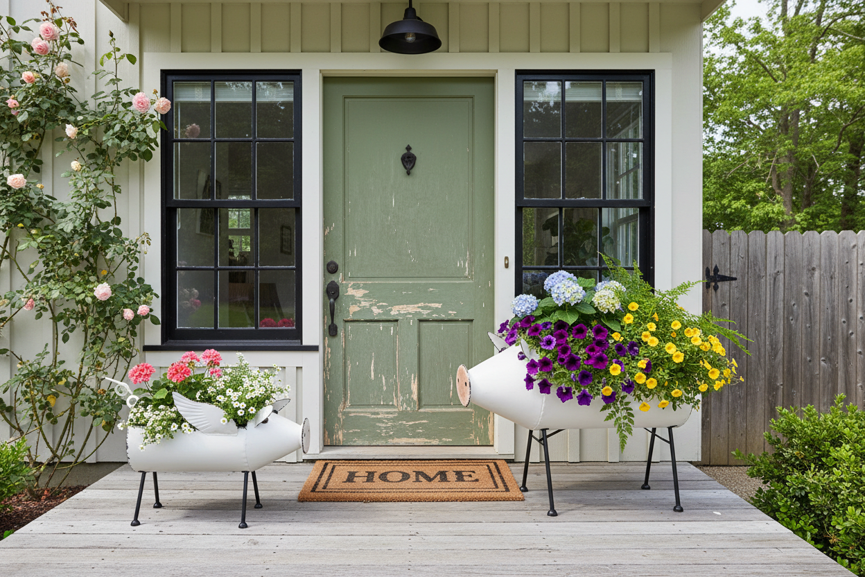 Flying pigs at front entrance