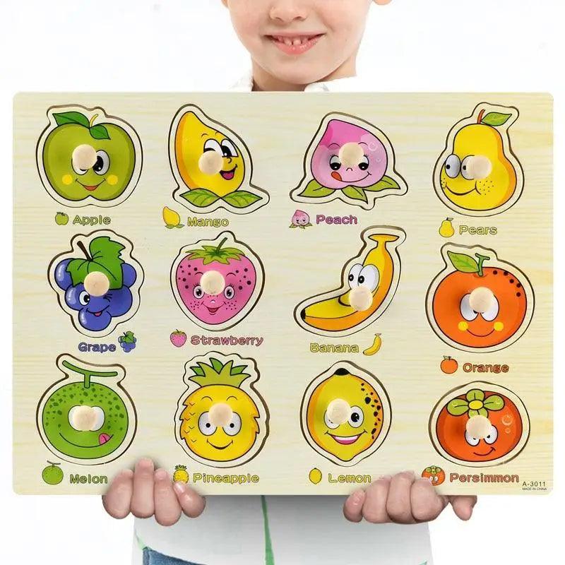 Montessori Wooden Puzzle Board — Educational 3D Tangram Toy for Toddlers - Multiple Designs