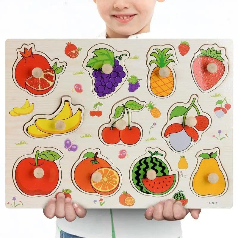 Montessori Wooden Puzzle Board — Educational 3D Tangram Toy for Toddlers - Multiple Designs