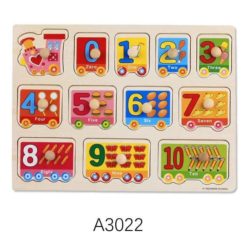Montessori Wooden Puzzle Board — Educational 3D Tangram Toy for Toddlers - Multiple Designs