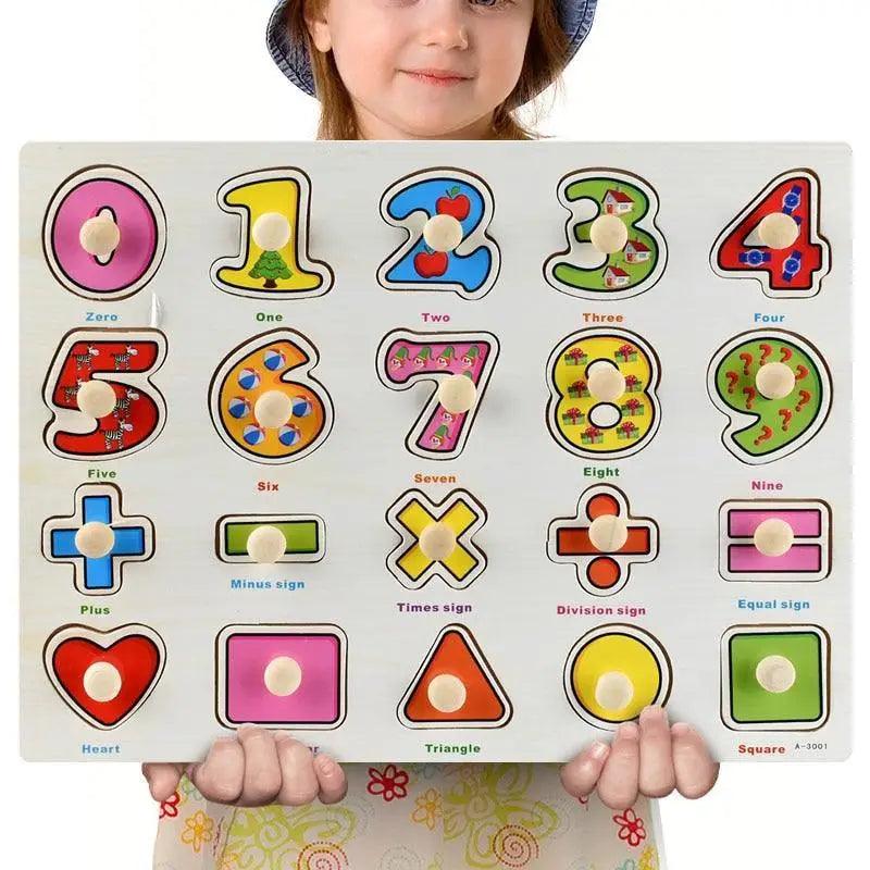 Montessori Wooden Puzzle Board — Educational 3D Tangram Toy for Toddlers - Multiple Designs