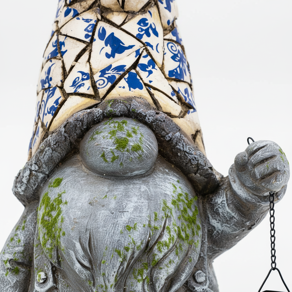 Mosaic Gnome - Detail Shot of Hat and Moss