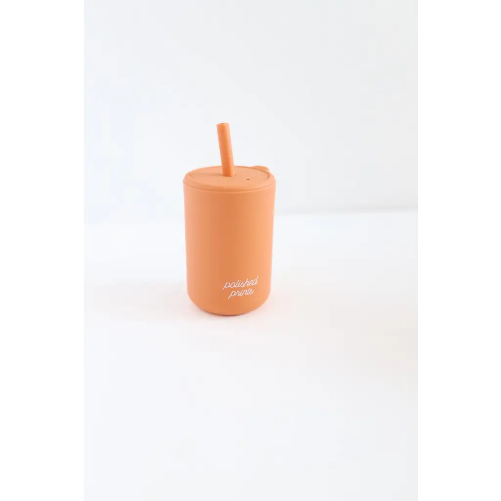Mini Silicone Cup with Straw for Kids - Multiple Colors