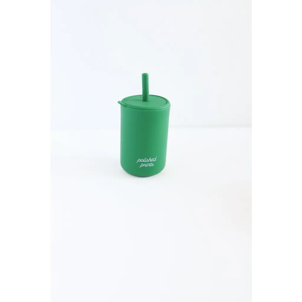 Mini Silicone Cup with Straw for Kids - Multiple Colors