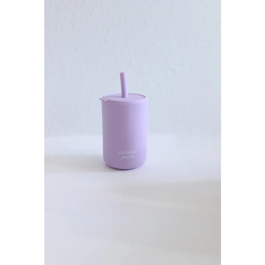 Mini Silicone Cup with Straw for Kids - Multiple Colors