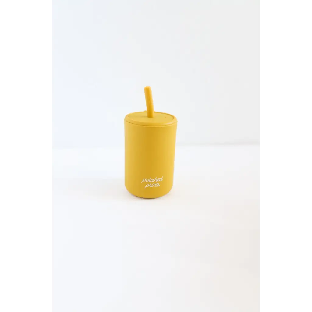 Mini Silicone Cup with Straw for Kids - Multiple Colors