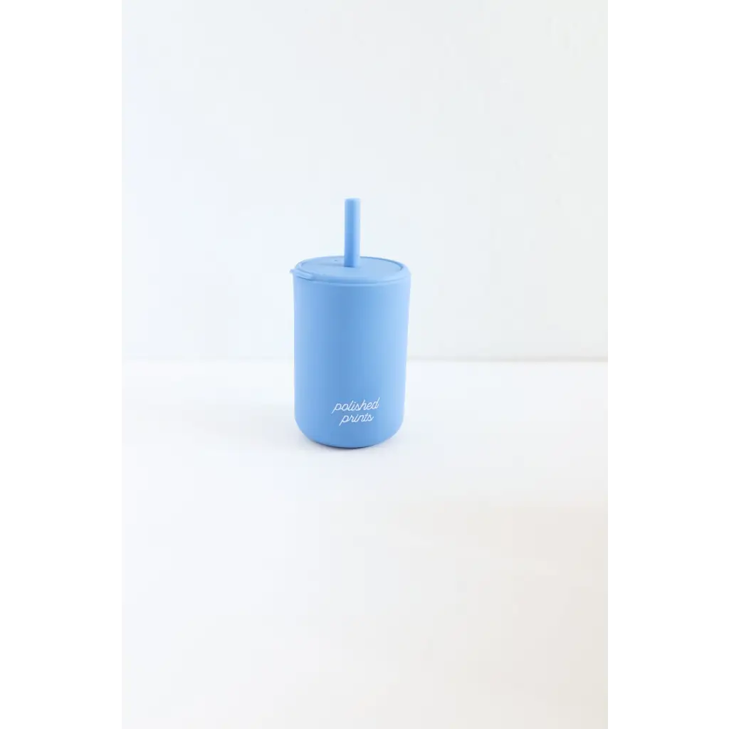 Mini Silicone Cup with Straw for Kids - Multiple Colors