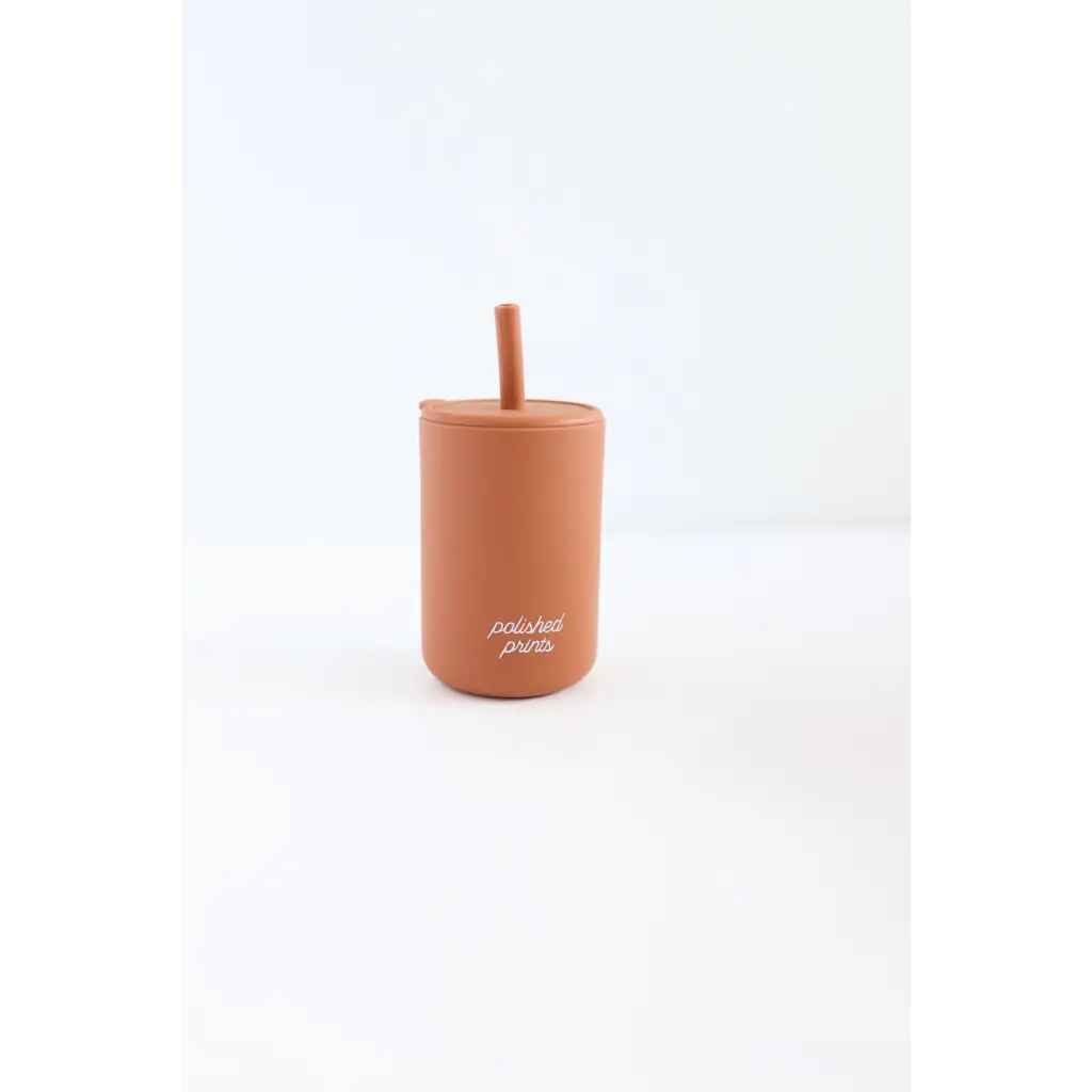Mini Silicone Cup with Straw for Kids - Multiple Colors