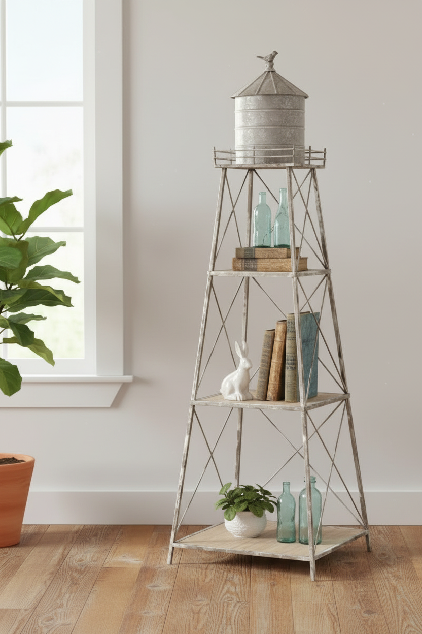 Silo 3 Tier Display - Smooth Grey Wall