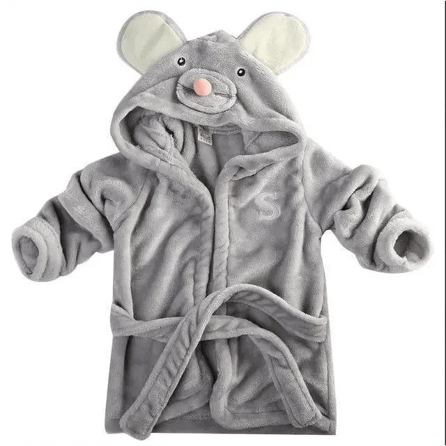 Cartoon Animal Hooded Baby Bathrobe & Sleepwear Robe - Multiple Designs