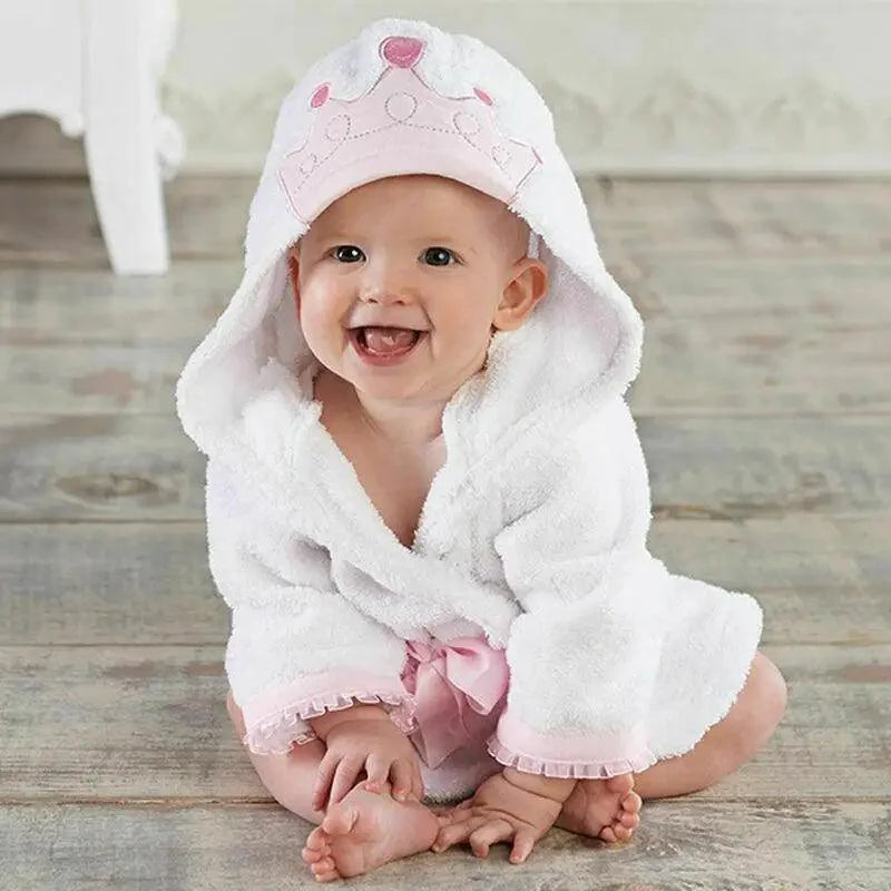 Cartoon Animal Hooded Baby Bathrobe & Sleepwear Robe - Multiple Designs