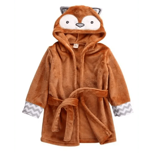 Cartoon Animal Hooded Baby Bathrobe & Sleepwear Robe - Multiple Designs