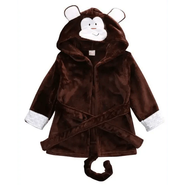 Cartoon Animal Hooded Baby Bathrobe & Sleepwear Robe - Multiple Designs