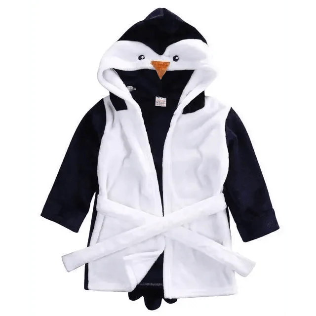 Cartoon Animal Hooded Baby Bathrobe & Sleepwear Robe - Multiple Designs