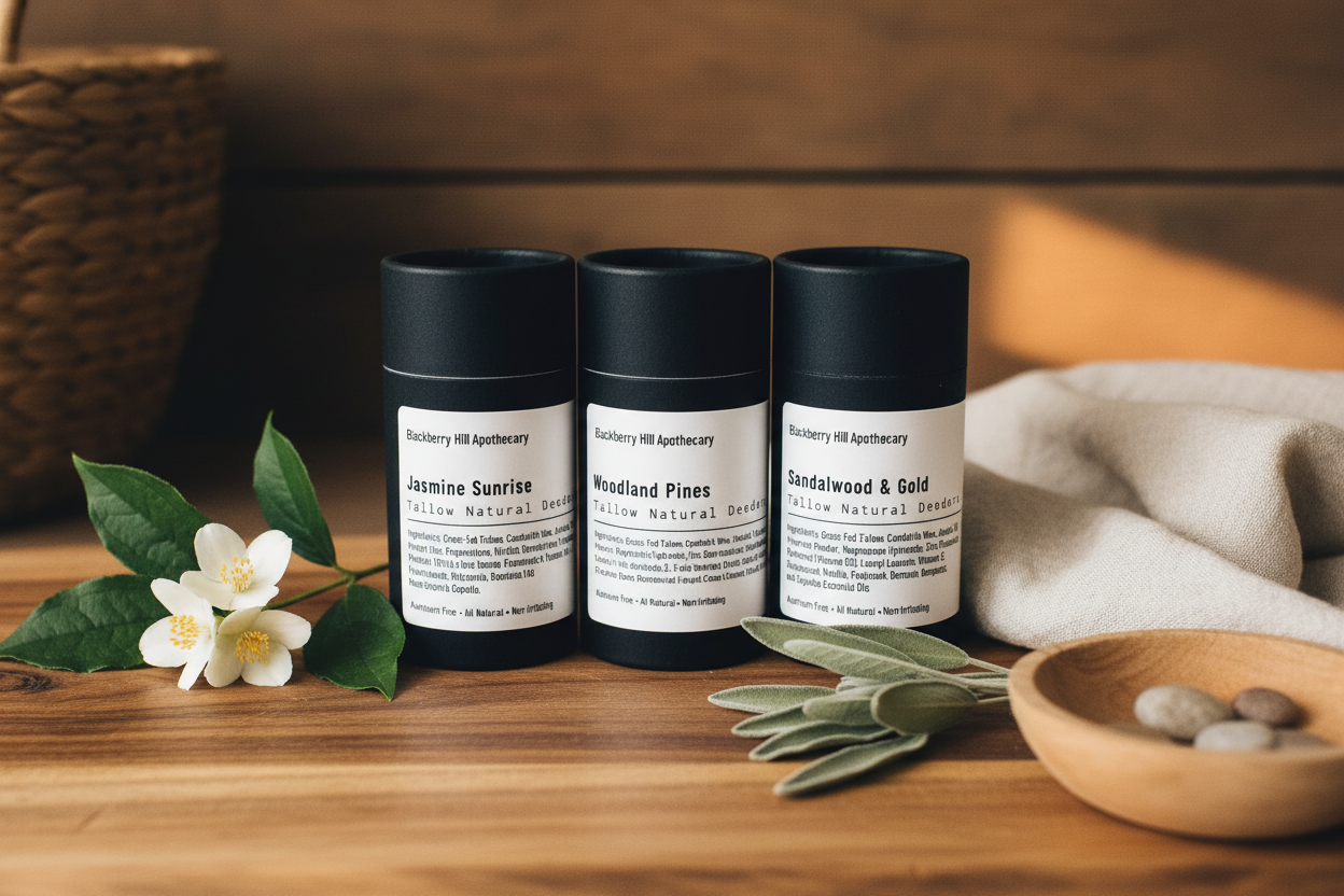 Tallow Deodorant Jasmine Sunrise - Lifestyle Photo