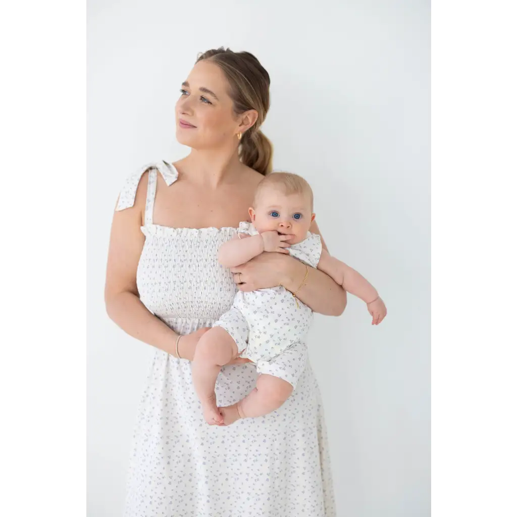 Super Soft Organic Cotton Romper for Babies (Floral Print)