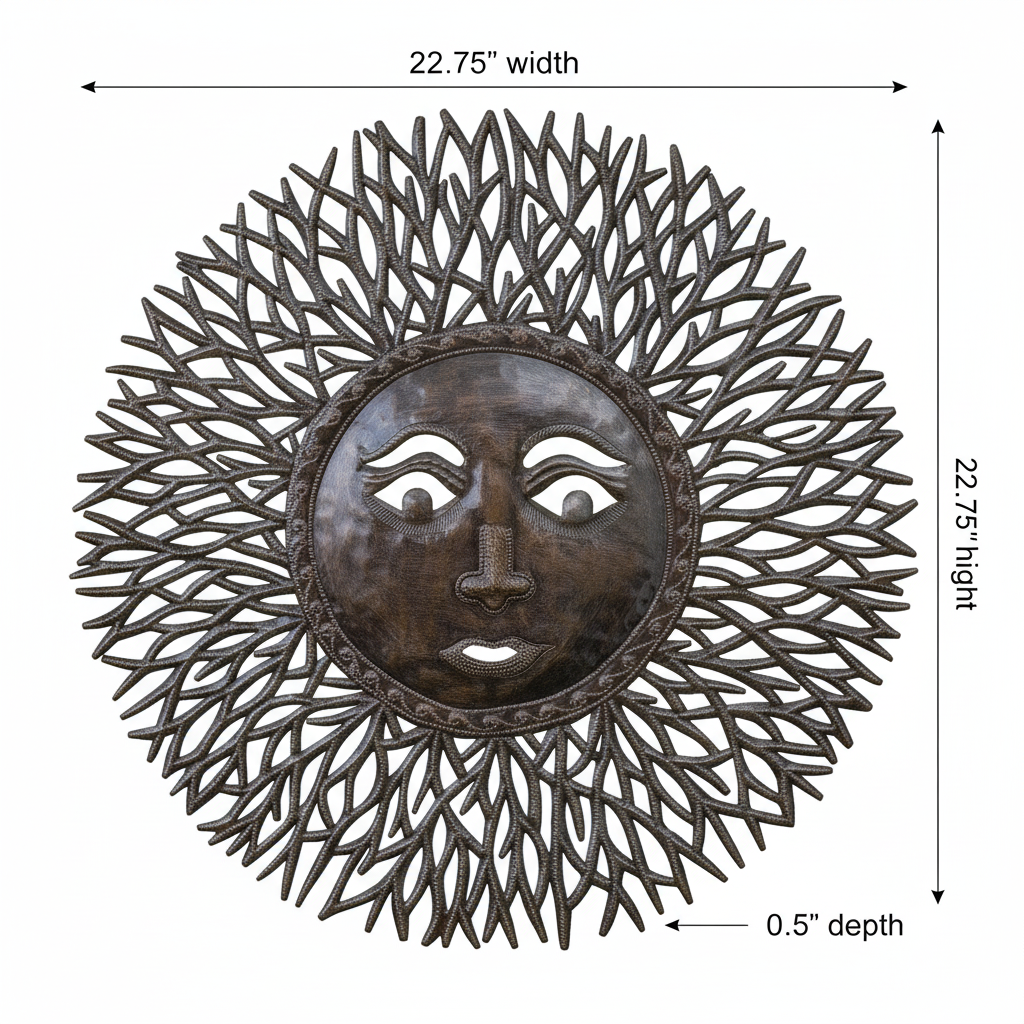 Thistle Sun with Dimensions